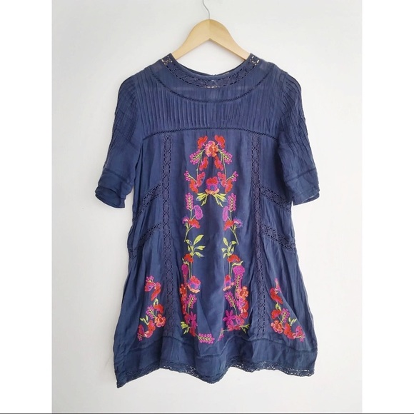 Free People Embroidered Mini Dress - Picture 2 of 7